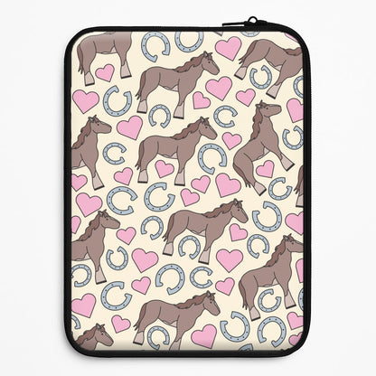 Horses And Horseshoes Pattern - Horses Universal Laptop Sleeve