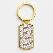 Horses And Horseshoes Pattern - Horses Luxury Keyring 3