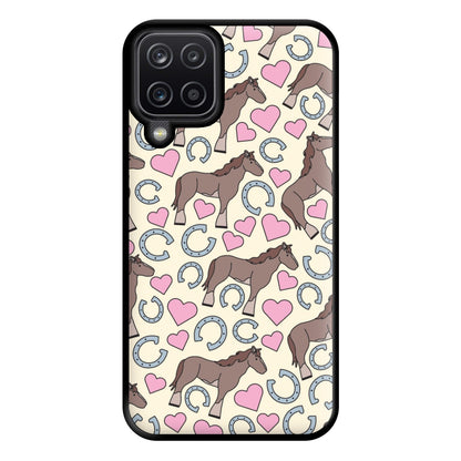 Horses And Horseshoes Pattern - Horses Phone Case for Galaxy A12