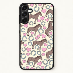 Horses And Horseshoes Pattern - Horses Phone Case for Galaxy A17