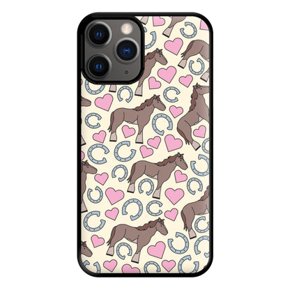 Horses And Horseshoes Pattern - Horses Phone Case for iPhone 12 Pro Max