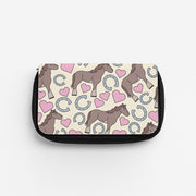 Horses And Horseshoes Pattern - Horses Pencil Case 1
