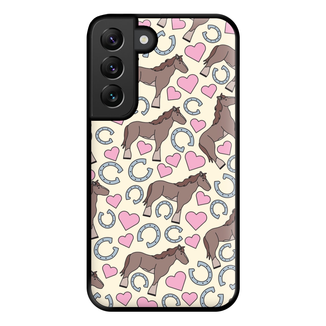 Horses And Horseshoes Pattern - Horses Phone Case for Galaxy S22 Plus