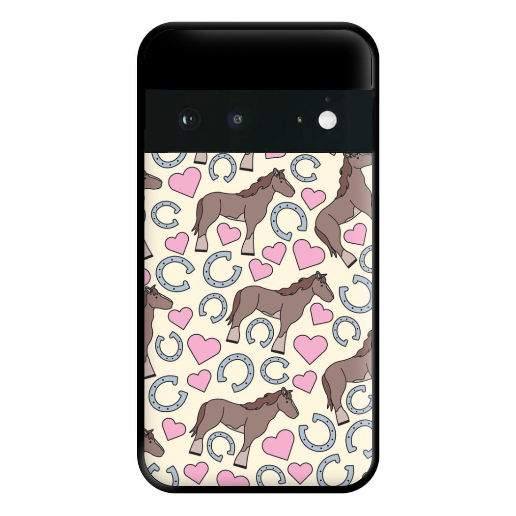 Horses And Horseshoes Pattern - Horses Phone Case for Google Pixel 6a