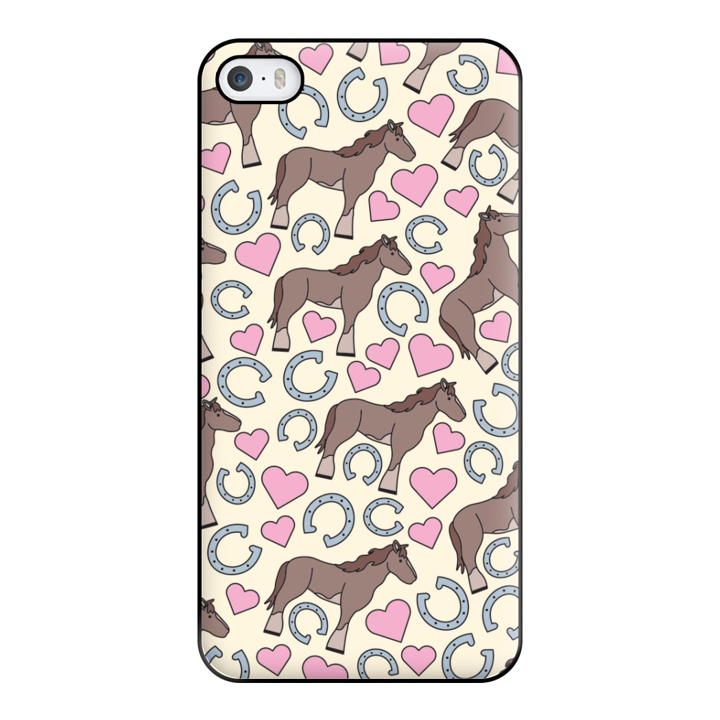 Horses And Horseshoes Pattern - Horses Phone Case for iPhone 5 / 5s / SE 2016