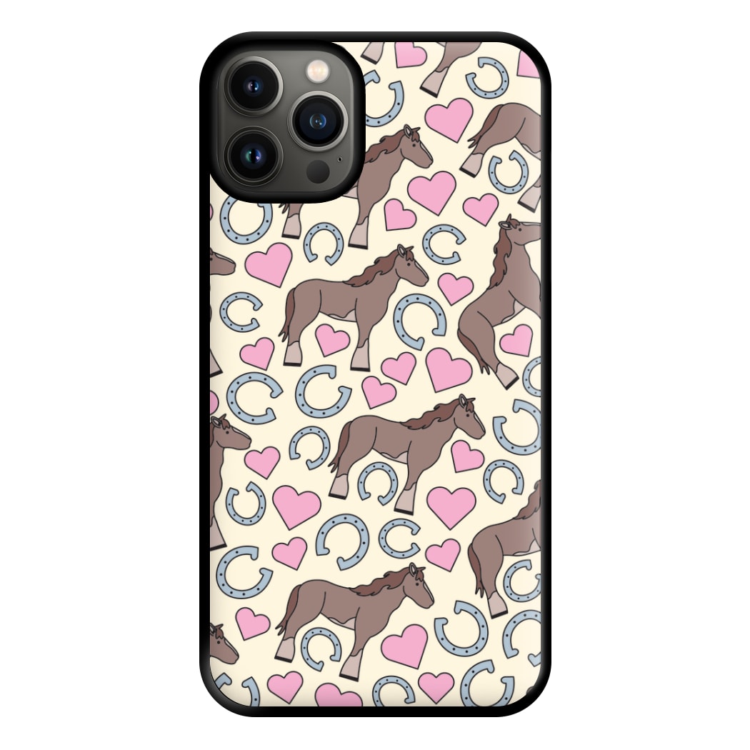 Horses And Horseshoes Pattern - Horses Phone Case for iPhone 13