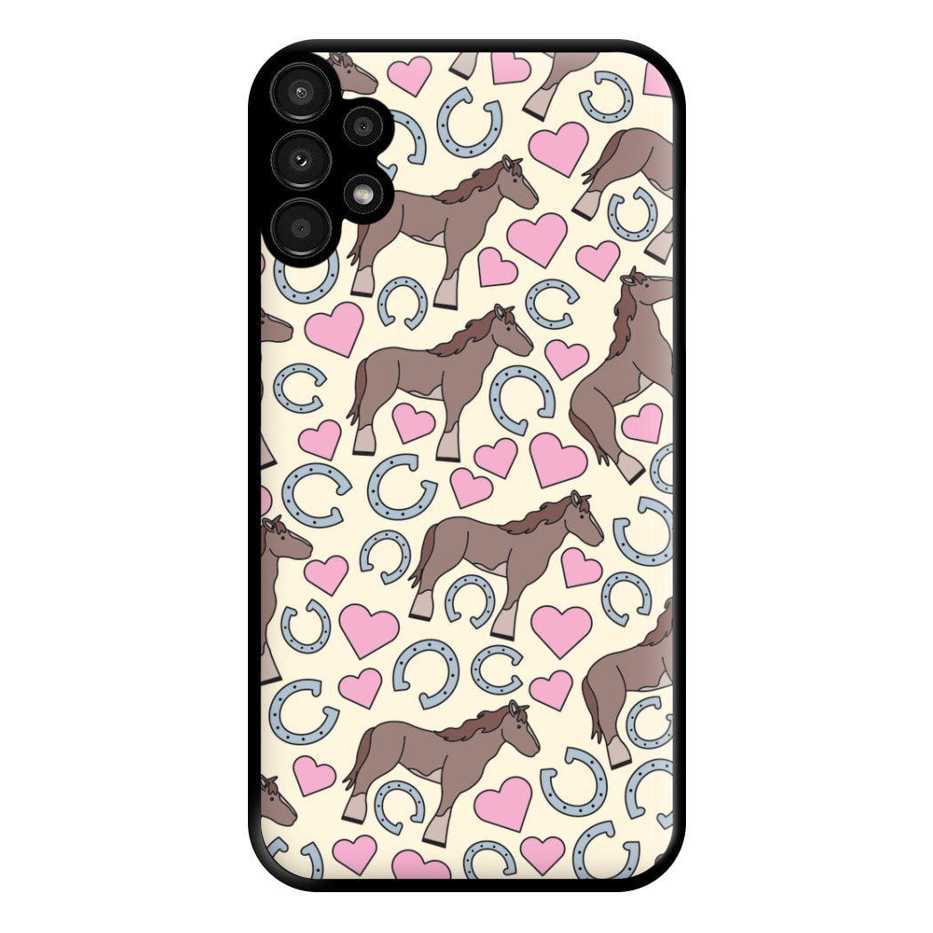 Horses And Horseshoes Pattern - Horses Phone Case for Galaxy A13