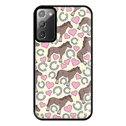 Horses And Horseshoes Pattern - Horses Phone Case for Galaxy Note 20 Ultra