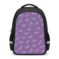 Purple Horse Pattern - Horses Backpack