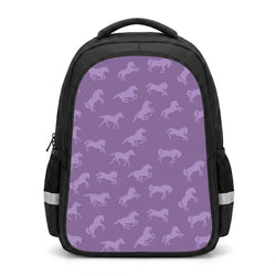 Purple Horse Pattern - Horses Backpack