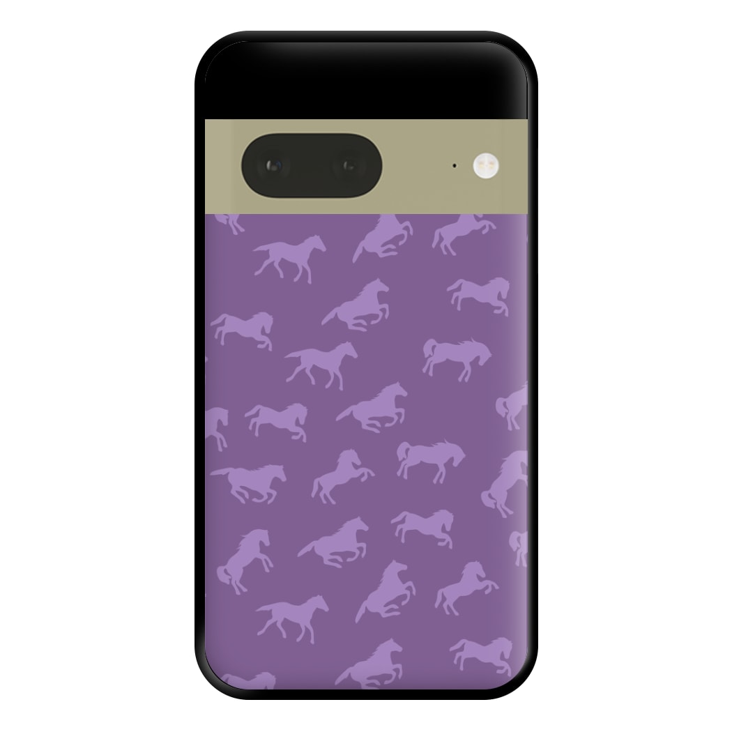 Purple Horse Pattern - Horses Phone Case for Google Pixel 7a