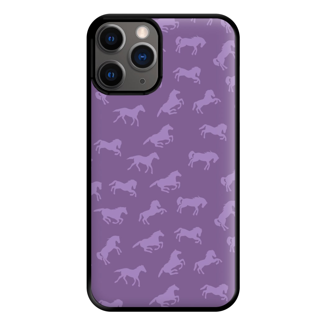 Purple Horse Pattern - Horses Phone Case for iPhone 12 Pro Max