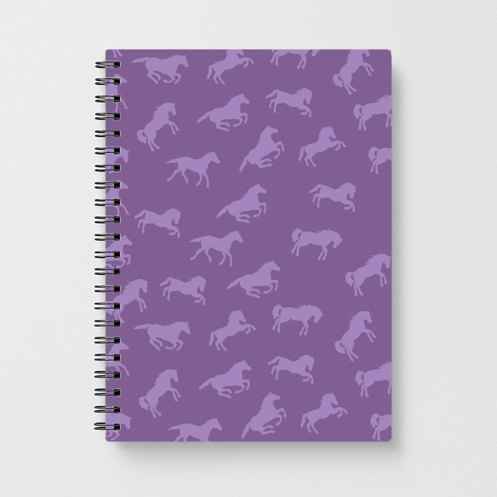 Purple Horse Pattern - Horses Notebook