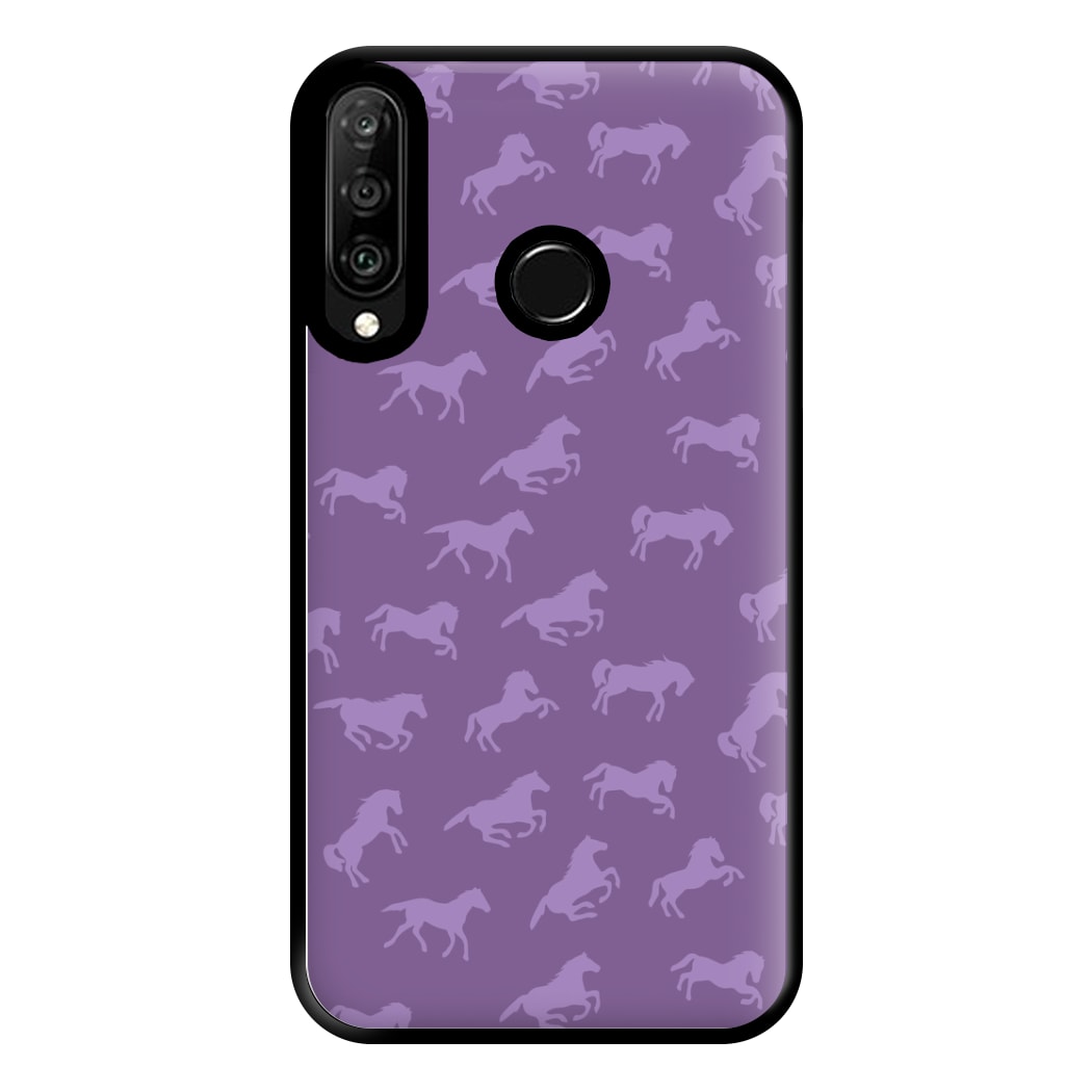 Purple Horse Pattern - Horses Phone Case for Huawei P30 Lite