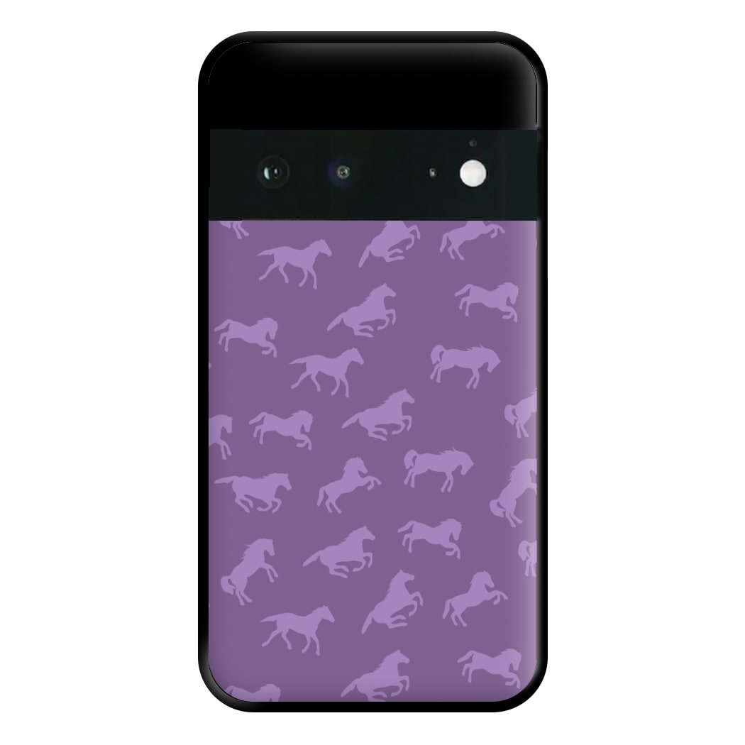 Purple Horse Pattern - Horses Phone Case for Google Pixel 6a