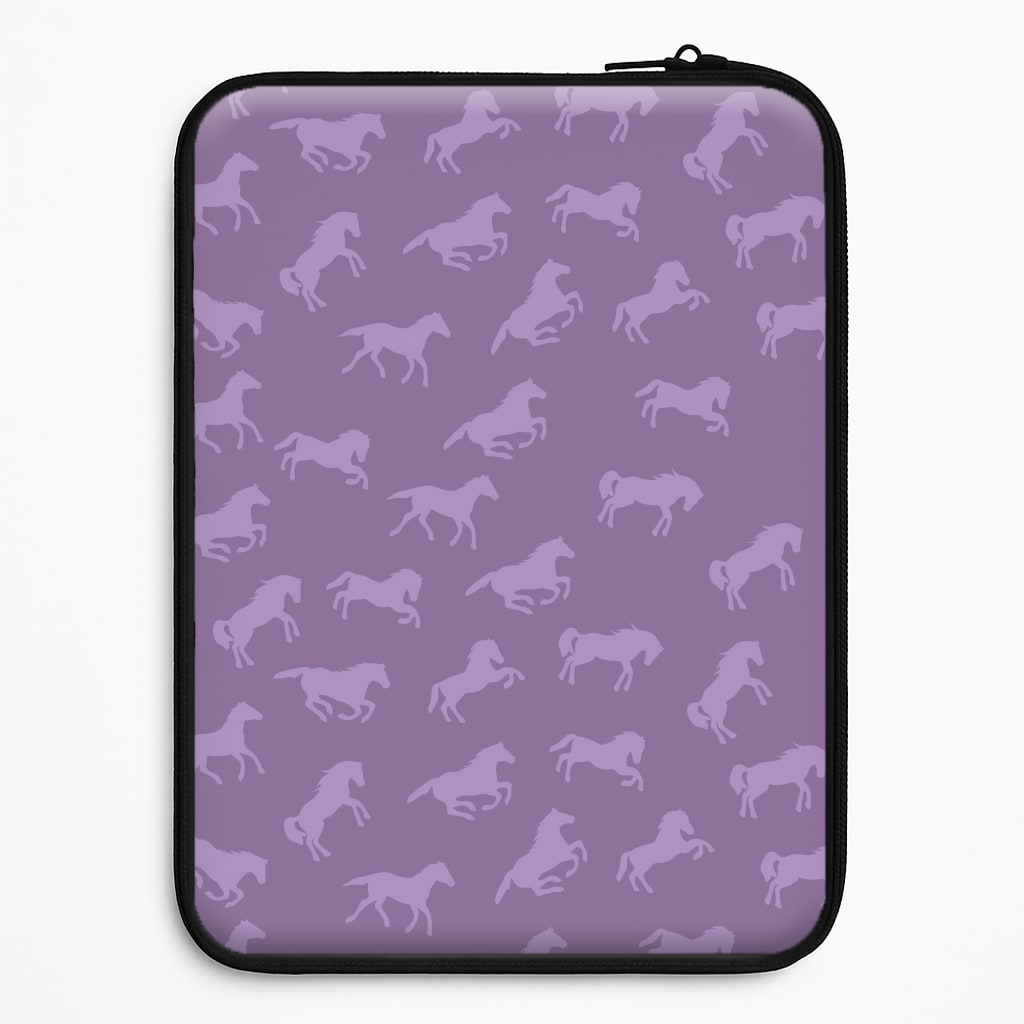 Purple Horse Pattern - Horses Laptop Sleeve