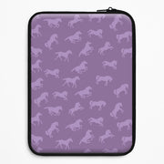 Purple Horse Pattern - Horses Laptop Sleeve 1