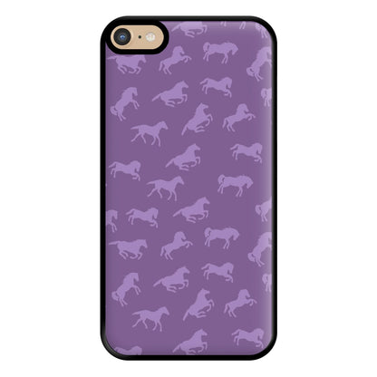 Purple Horse Pattern - Horses Phone Case for iPhone 6 Plus / 7 Plus / 8 Plus