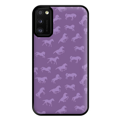 Purple Horse Pattern - Horses Phone Case for Galaxy A41