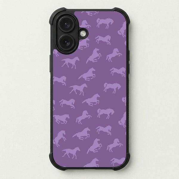 Purple Horse Pattern - Horses Phone Case — Bumper case