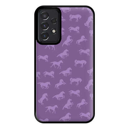 Purple Horse Pattern - Horses Phone Case for Galaxy A52 / A52s