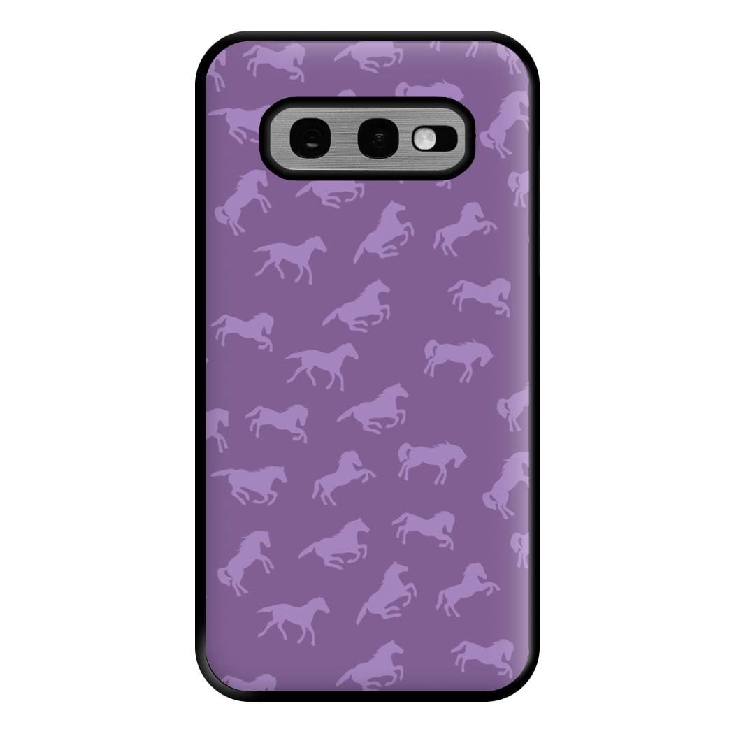 Purple Horse Pattern - Horses Phone Case for Galaxy S10e