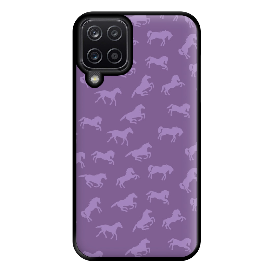 Purple Horse Pattern - Horses Phone Case for Galaxy A12