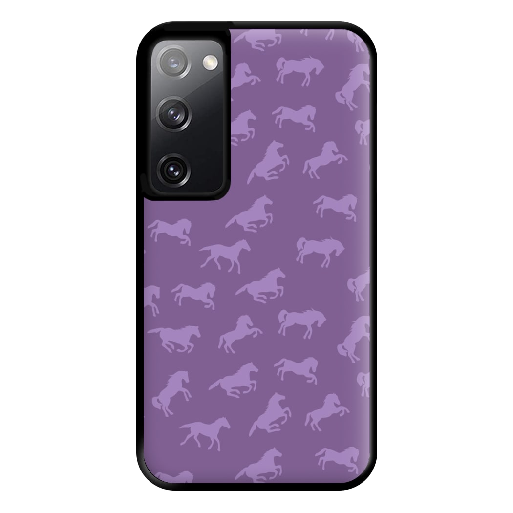 Purple Horse Pattern - Horses Phone Case for Galaxy S20