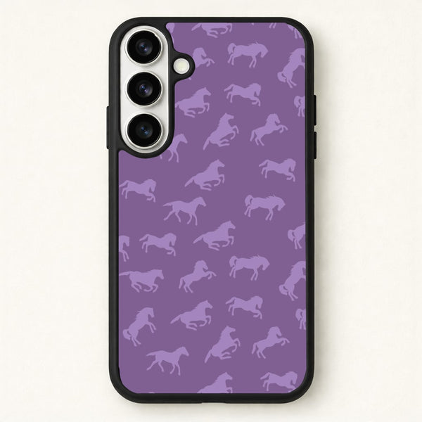 Purple Horse Pattern - Horses Phone Case for Galaxy S26 Plus