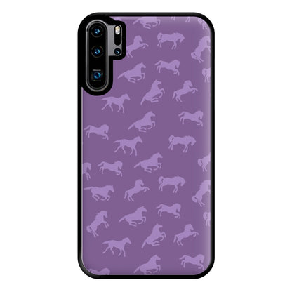 Purple Horse Pattern - Horses Phone Case for Huawei P30 Pro