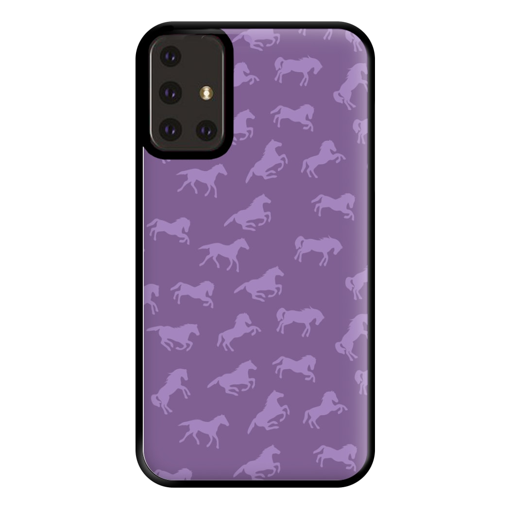 Purple Horse Pattern - Horses Phone Case for Galaxy A71