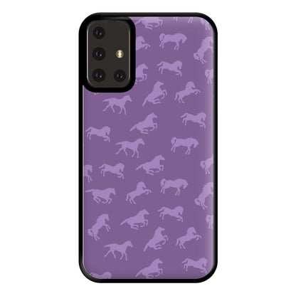 Purple Horse Pattern - Horses Phone Case for Galaxy A71