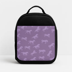 Purple Horse Pattern - Horses Insulated Lunchbox