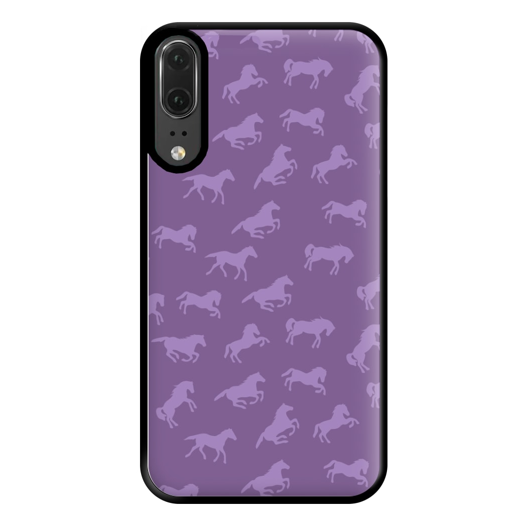 Purple Horse Pattern - Horses Phone Case for Huawei P20