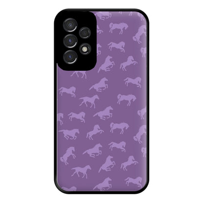 Purple Horse Pattern - Horses Phone Case for Galaxy A53