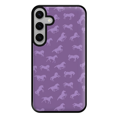 Purple Horse Pattern - Horses Phone Case for Galaxy S24FE