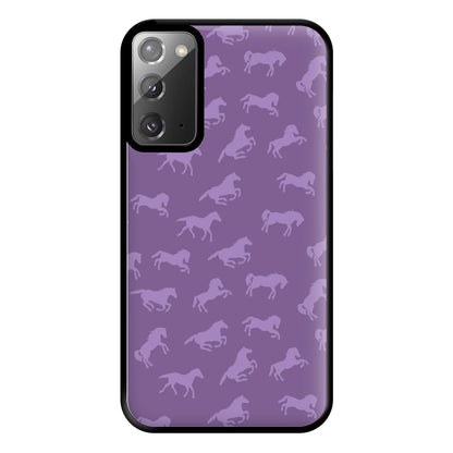 Purple Horse Pattern - Horses Phone Case for Galaxy Note 20 Ultra