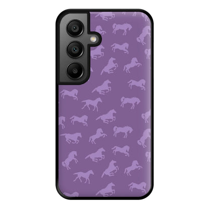 Purple Horse Pattern - Horses Phone Case for Google Pixel 8