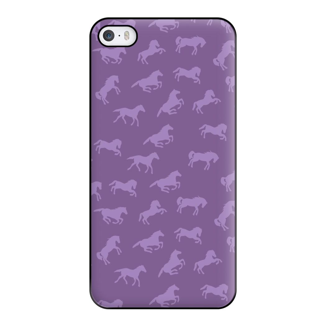 Purple Horse Pattern - Horses Phone Case for iPhone 5 / 5s / SE 2016