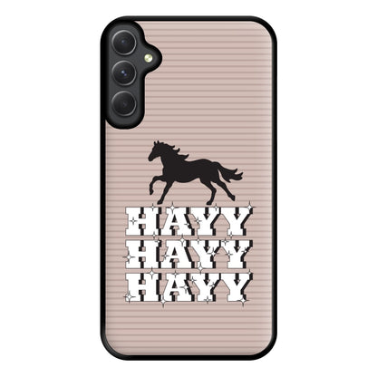 Hayy Hayy Hayy - Horses Phone Case for Galaxy A34