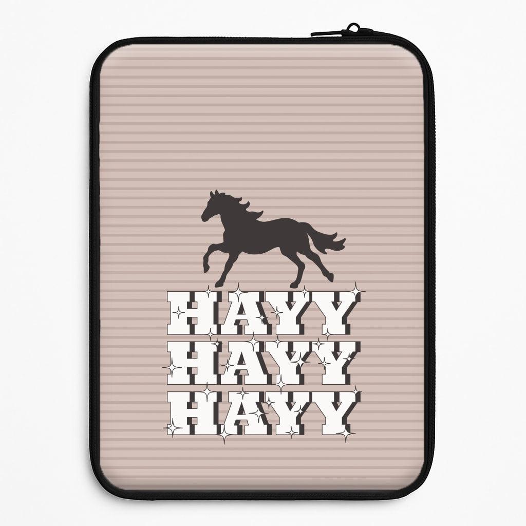 Hayy Hayy Hayy - Horses Laptop Sleeve