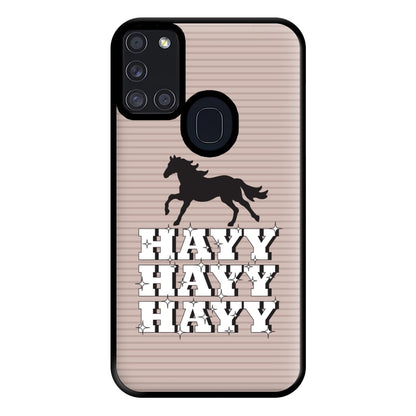 Hayy Hayy Hayy - Horses Phone Case for Galaxy A21s