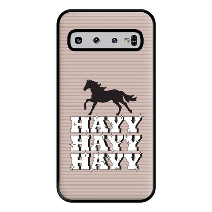 Hayy Hayy Hayy - Horses Phone Case for Galaxy S10 Plus