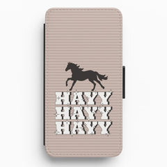 Hayy Hayy Hayy - Horses Flip / Wallet Phone Case