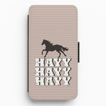 Hayy Hayy Hayy - Horses Flip / Wallet Phone Case