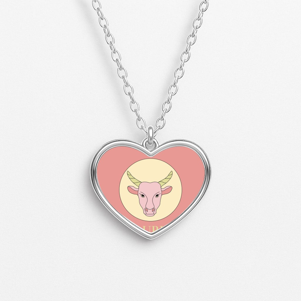 Taurus - Tarot Cards Heart Necklace