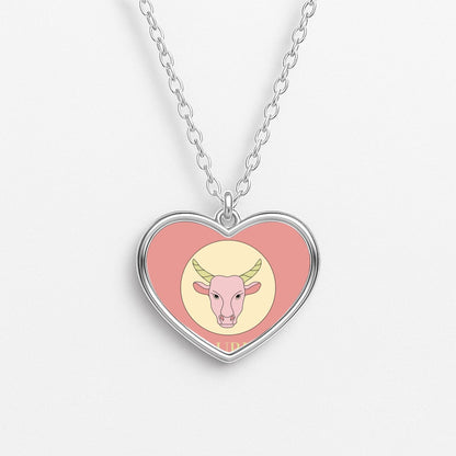 Taurus - Tarot Cards Heart Necklace