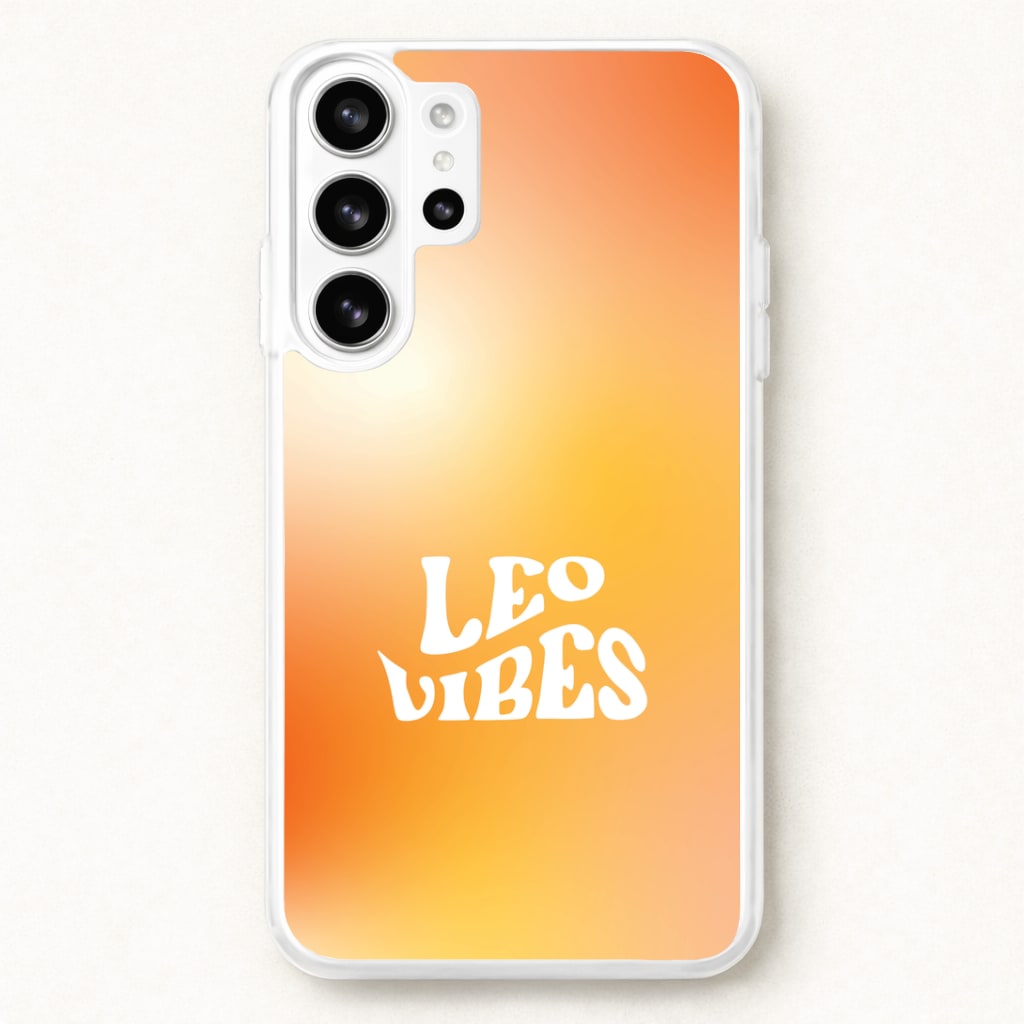 Leo Vibes Gradient Zodiac Phone Case for Galaxy S26 Ultra