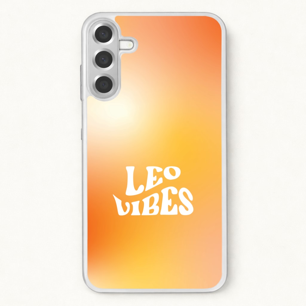 Leo Vibes Gradient Zodiac Phone Case for Galaxy A57