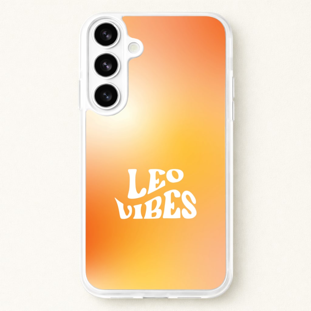 Leo Vibes Gradient Zodiac Phone Case for Galaxy S26 Plus